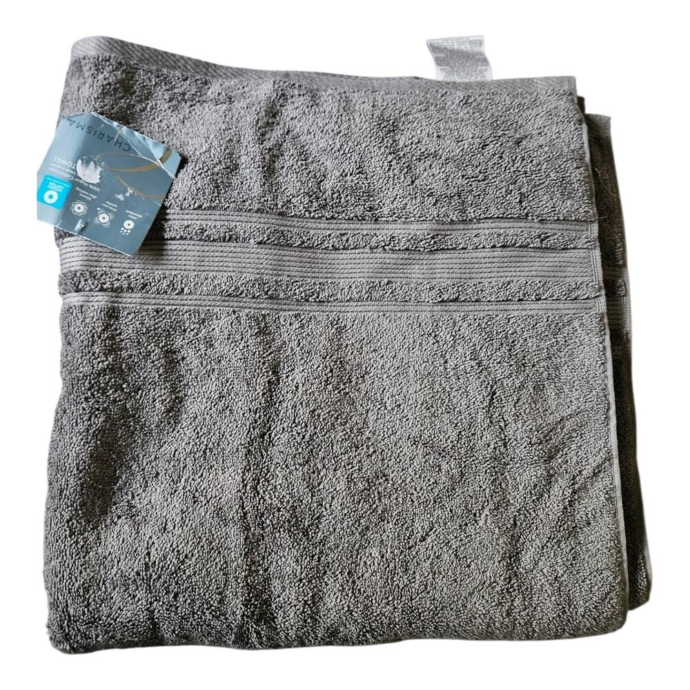 NEW Charisma Luxury Bath Towel Hygro Cotton Costco Gray NWT Extra Absorbent